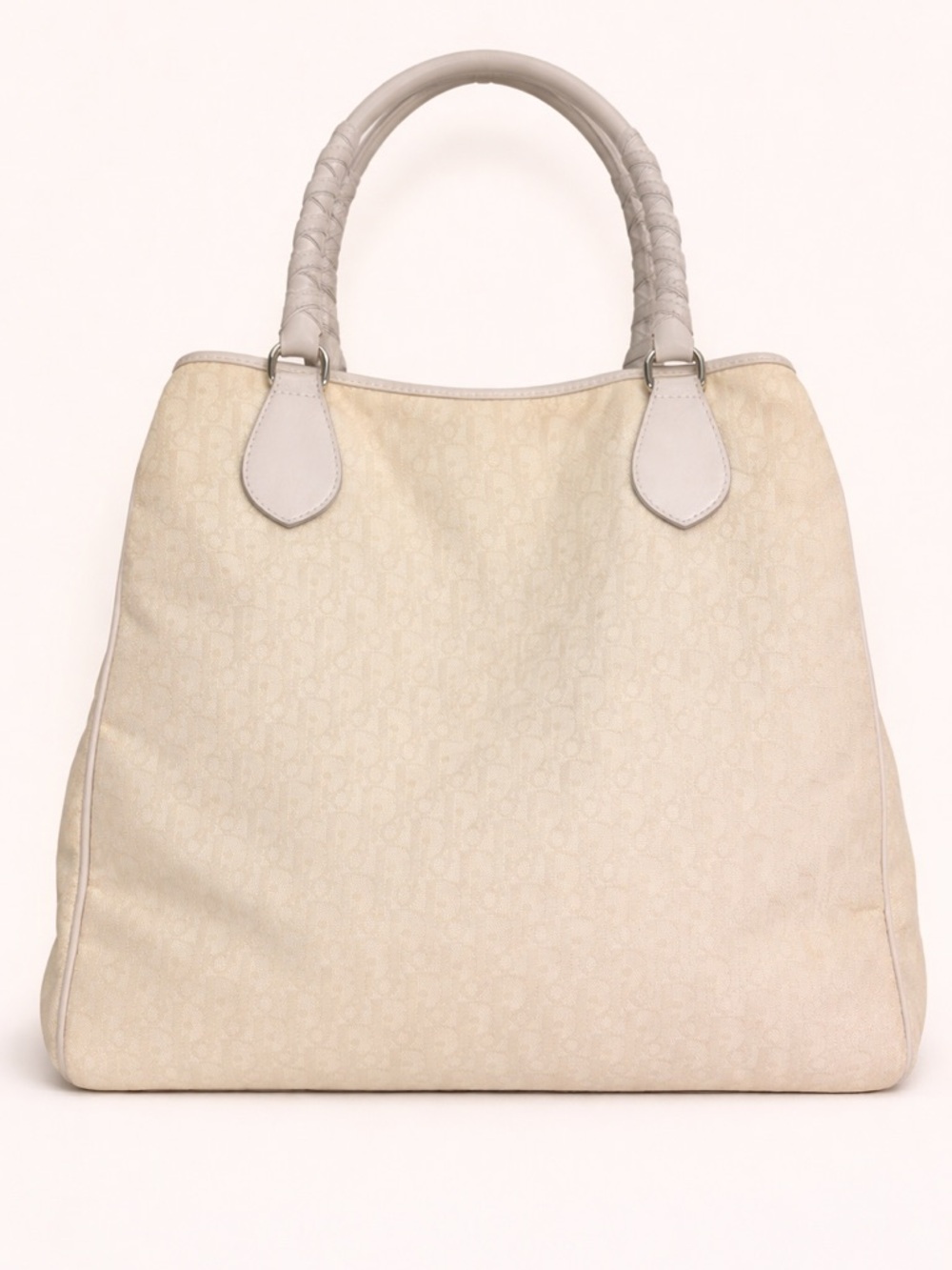 Christian Dior Diorissimo Trotter Canvas Tote Cream Charm - Picture 2 of 10